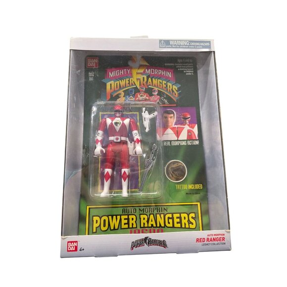 2018 Mighty Morphin Power Rangers Auto Morphin Red Ranger Legacy Collection - Picture 9 of 9